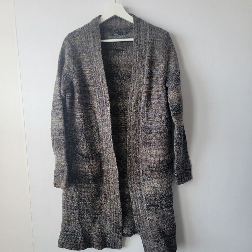 PrAna Women's Sabina Duster Cardigan Size M Long sleeve pockets Open cozy
